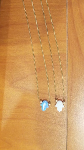 HAMSA OPAL NECKLACE