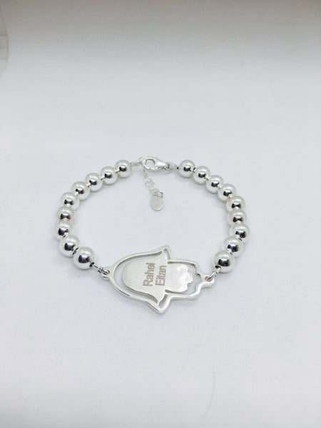 hamsa name bracelet