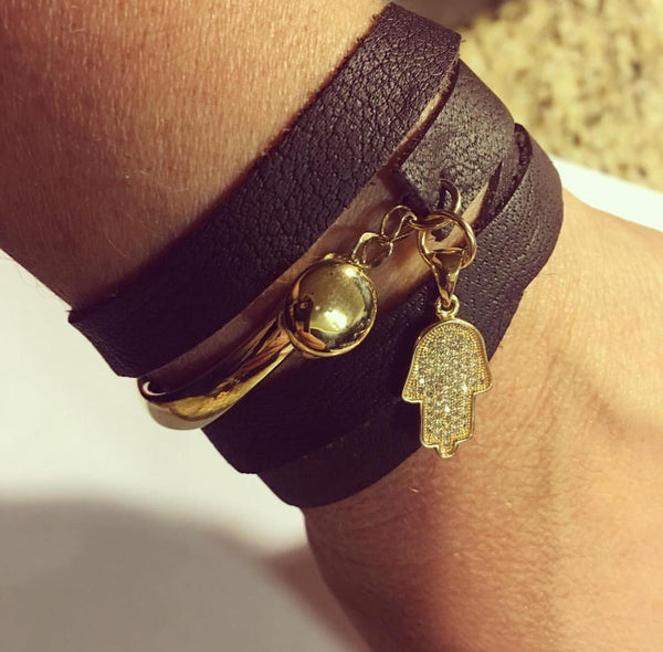 Wrapped  hamsa bracelet