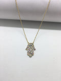 Multicolor Hamsa necklace